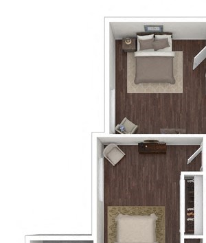2 Bedroom 2 bathroom floor plan 2 Bedroom 2 bathroom floor plan at The Life at Stone Crest, Dallas